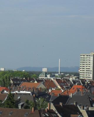 Blick über Karlsruhe - Ferienwohnung Panorama