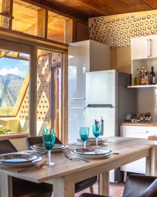 Casa 100% ecológica con vista a los glaciares andinos