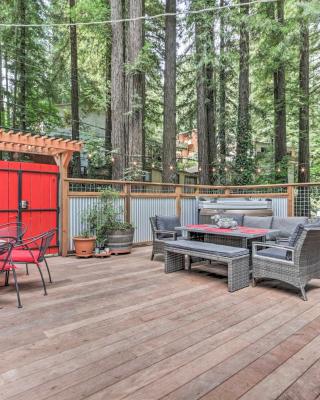Redwoods Cabin with Hot Tub Walk to Russian River!