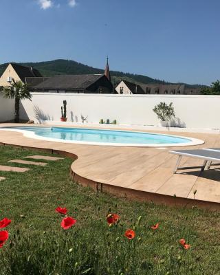 Alsacebnb - Gîte 12 personnes dans le vignoble - Piscine privée chauffée & Spa