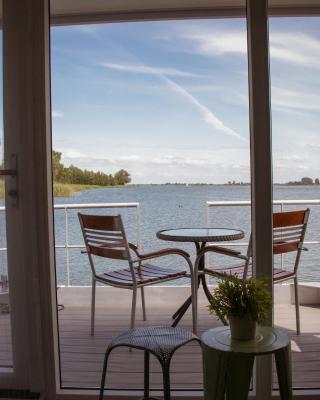 Houseboat uitzicht over veluwemeer, natuurlokatie, prachtige vergezichten