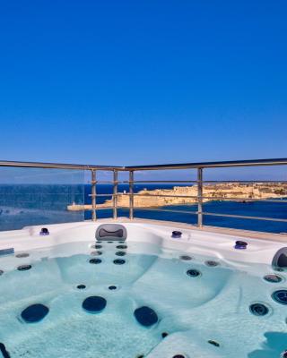 Valletta Luxury 4-Bedroom Duplex with Stunning Sea Views Private Terrace and Jacuzzi