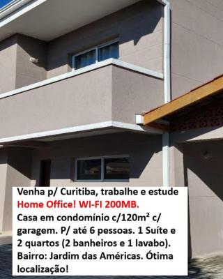 Casa Curitiba 120m² (1 Suíte e 2 Quartos) com garagem em condomínio