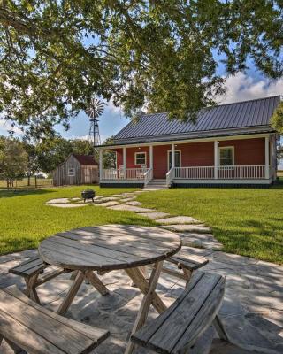 Peaceful Schulenburg Farmhouse with Fire Pit and Grill