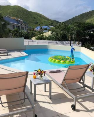 Beautiful suite S11, pool, sea view, Pinel Island