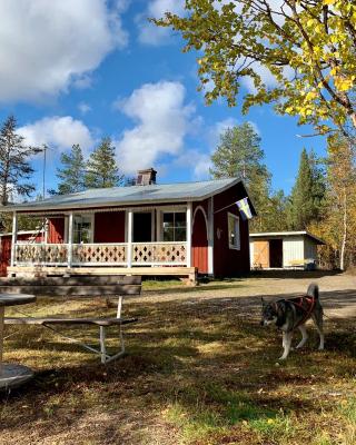 Wilderness in off-grid cabin in Lapland