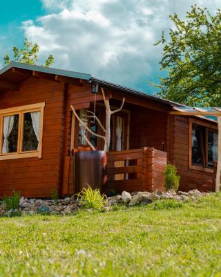 Cozy wood hut on the farm