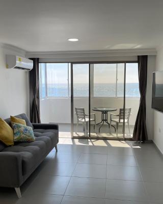 Hermoso Apartamento, con vista al mar, en Cartagena de Indias, dos cuartos