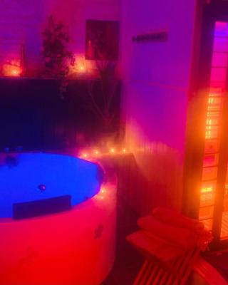 La Romance jacuzzi sauna jardin au calme