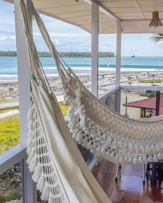 Nias Surf Villa. Beach front. Wave view!