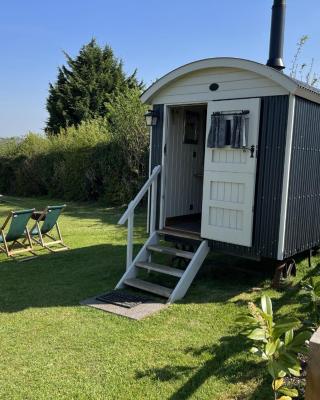 Home Farm Shepherds Hut with Firepit and Wood Burning Stove