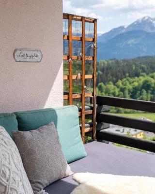 -Panorama-Bergblick- Dampfbad-Dusche und Aussenbett