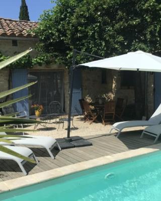 Maison de plain pied pour 4 pers piscine Lussan