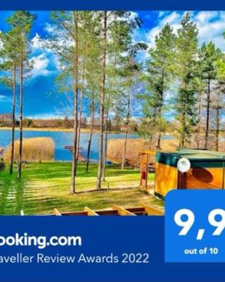 Makosieje Resort - komfortowy domek 30m od jeziora,ogrzewanie,wi-fi,widok na jezioro