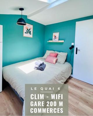 LE QUAI 6 - Studio neuf CALME LUMINEUX - CLIM - WiFi - Gare à 200m