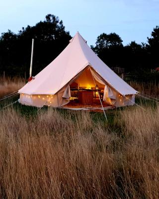 Luxury 5m bell tent with log burner near Whitby