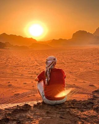 The sunset of Wadi Rum