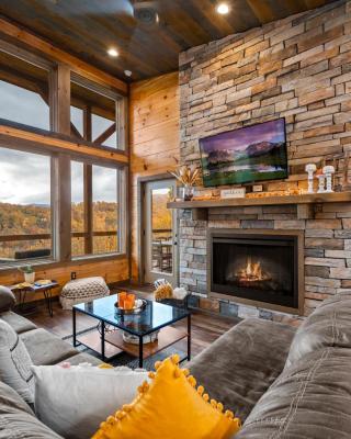 The Overlook - '21 Cabin - Gorgeous Unobstructed Views - Fire Pit Table - GameRm - HotTub - Xbox - Lots of Bears