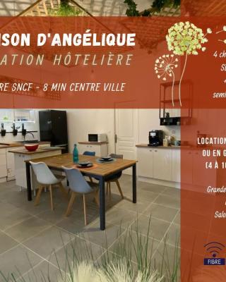 La maison d'Angélique - Colocation hôtelière à 150m Gare TGV- Grande cuisine équipée & salon - Fibre - Netflix