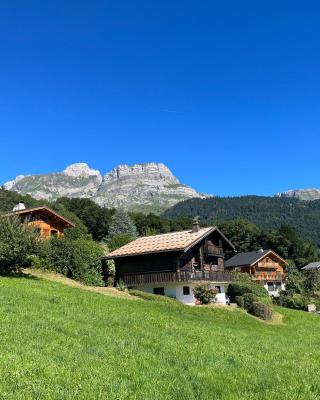 Chalet à Cordon face à la chaîne du Mont Blanc