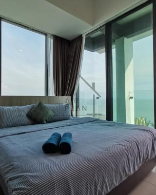 PD D'Wharf Duplex 3BR - Full Seaview (Up To 12 Pax)