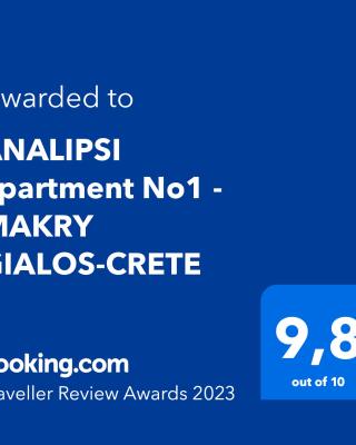 ANALIPSI apartment No1 - MAKRY GIALOS-CRETE