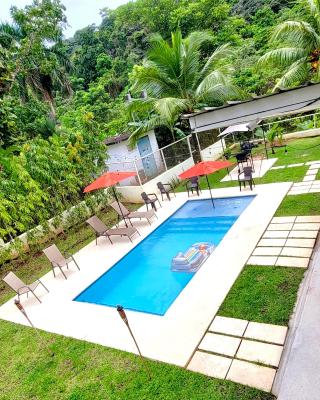 oasis with pool near Panama Canal
