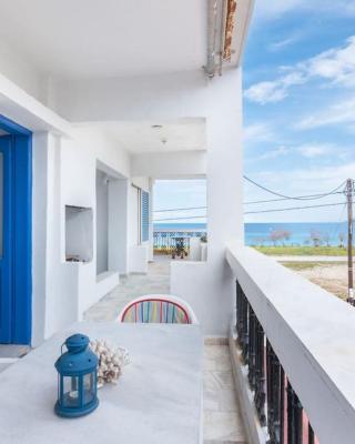 Cycladic flat with sea view and BBQ grill