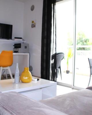 Studio moderne, centre-ville, au calme, parking privé
