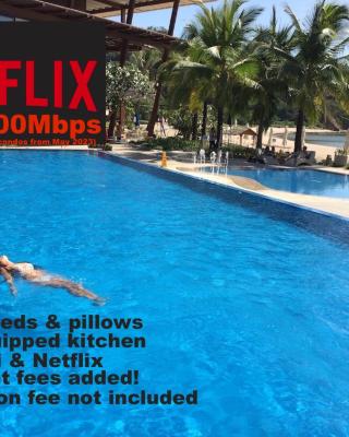 Beach condos at Pico de Loro Cove - Wi-Fi & Netflix, 42-50''TVs with Cignal cable, Uratex beds & pillows, equipped kitchen, balcony, parking - guest registration fee is not included