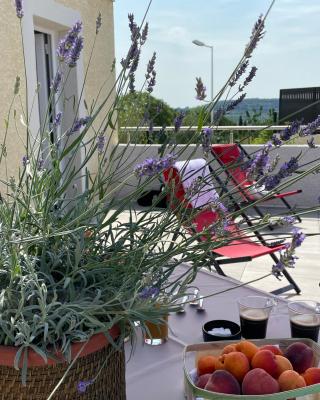 Val des Bruyères - gîte 15mn Pézenas avec terrasse et cour close - Parking privatif securisé - wifi FTTH gratuit