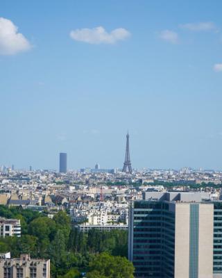 Vue panoramique sur Paris : Sublime appartement au centre de Courbevoie