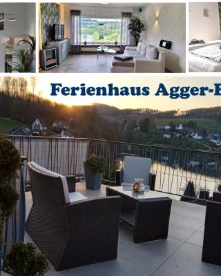 Exklusives Ferienhaus "Agger-Blick" mit riesiger Seeblick-Terrasse, Sauna, E-Kamin & Kajak