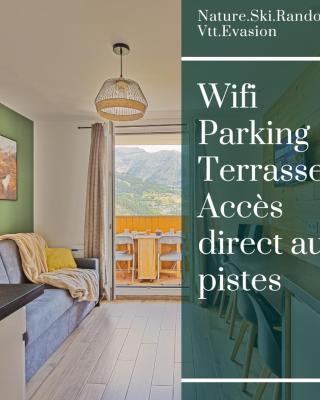 Studio de charme avec vue sur le Val d'Allos, parking et Wifi gratuit