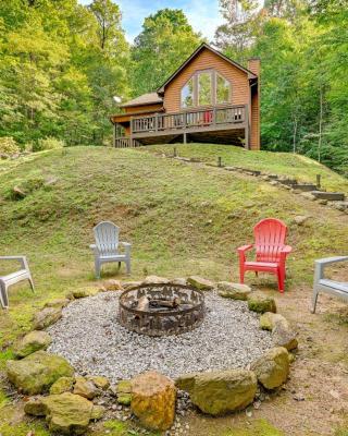 Bright Bryson City Cabin with Fire Pit and Hot Tubs!
