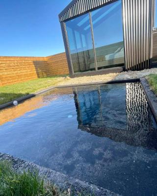 Glass roof lodge with private hot tub