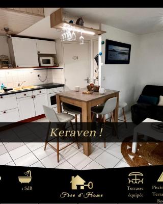 Keraven, charmante maisonnette, piscine commune 1-4 personnes