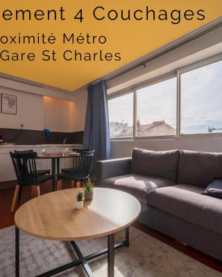 Appartement 5 couchages Gare St Charles/Joliette