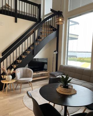 Beautiful loft apartment with glazed balcony