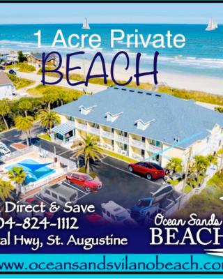 Ocean Sands Beach Boutique Inn-1 Acre Private Beach-St Augustine Historic-2 Miles-Shuttle with Downtown Tour-HEATED Salt Water Pool until 4AM-Popcorn-Cookies-New 4k USD Black Beds-35 Item Breakfast-Eggs-Bacon-Starbucks-Free Guest Laundry-Ph#904-799-SAND