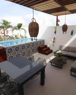 Amazing!! PH 2 Bdrm + Private Rooftop &Pool /Aldea Zama