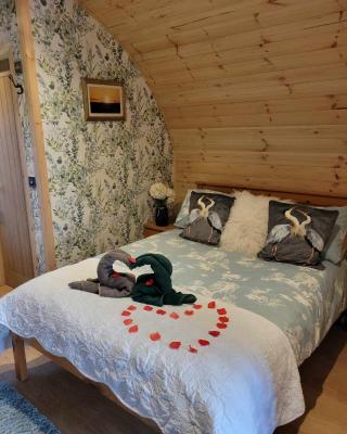 Beautiful Glamping Pod with Central Heating, Hot Tub, Garden, Balcony & views - close to Cairnryan - The Herons Nest by GBG