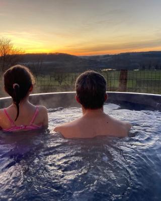 Spa nordique avec vue sur la campagne