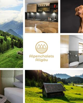 Allgäuer Alpenchalets "Ferienhaus mit Holzkamin und Garten" sowie eine malerische Ferienwohnung mit Balkon und Bergblick perfekt für Hundeliebhaber