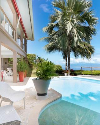 Villa Lodge - Bas de Villa avec piscine et vue océan et Moorea