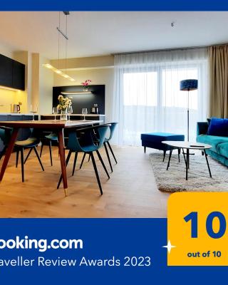 Ferienwohnung A102 mit Komfort in Strandnähe mit Terrasse und Meerblick in 10ter Etage PARKING FREE