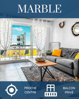 HOMEY MARBLE - Au pied du Tram / Proche centre / Balcon privé / Wifi gratuit