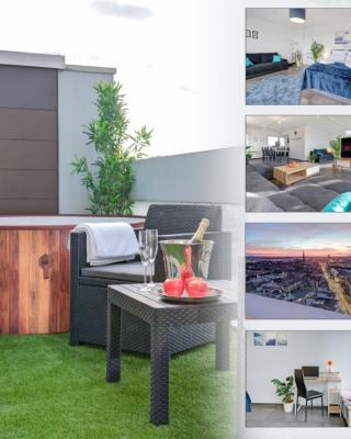 Das Penthouse - Jacuzzi - BBQ - Dachterrasse