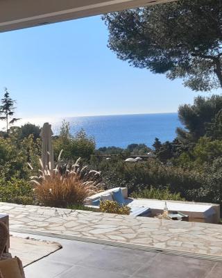 VILLA ANADINE - Aiguebonne BOULOURIS - PLEINE VUE MER - À 5 minutes à pied de la plage - Climatisée