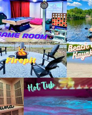 Zen Spa Oasis Retreat Sauna/Hotub/Firepit/Fun/Gameroom